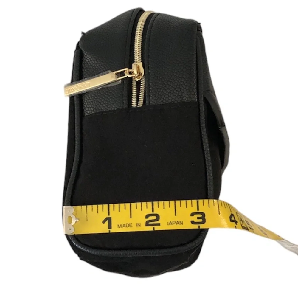 Lancome Black Faux Suede Cosmetics Bag / Case